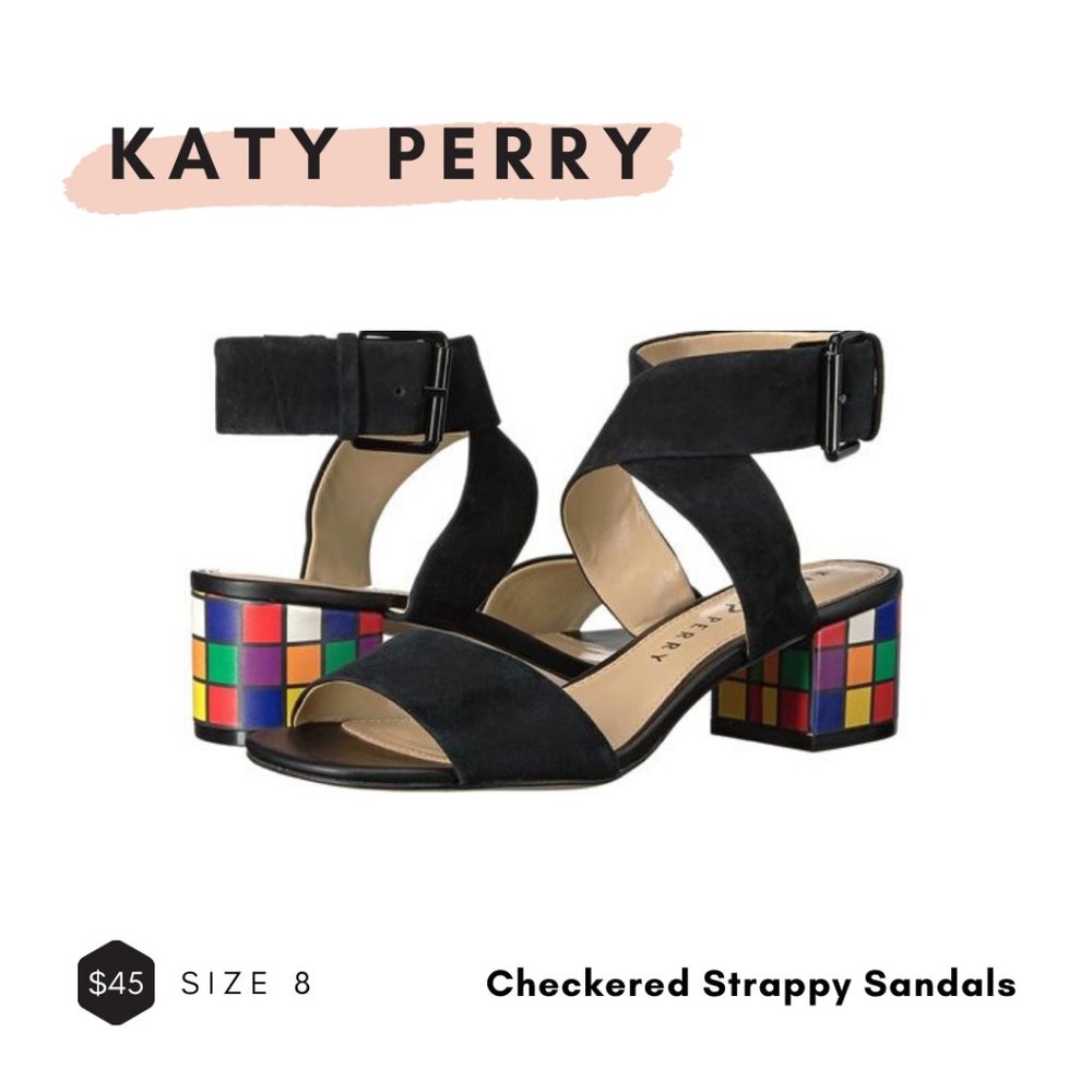 Katy Perry Rubik's Cube Ankle Strap Heels